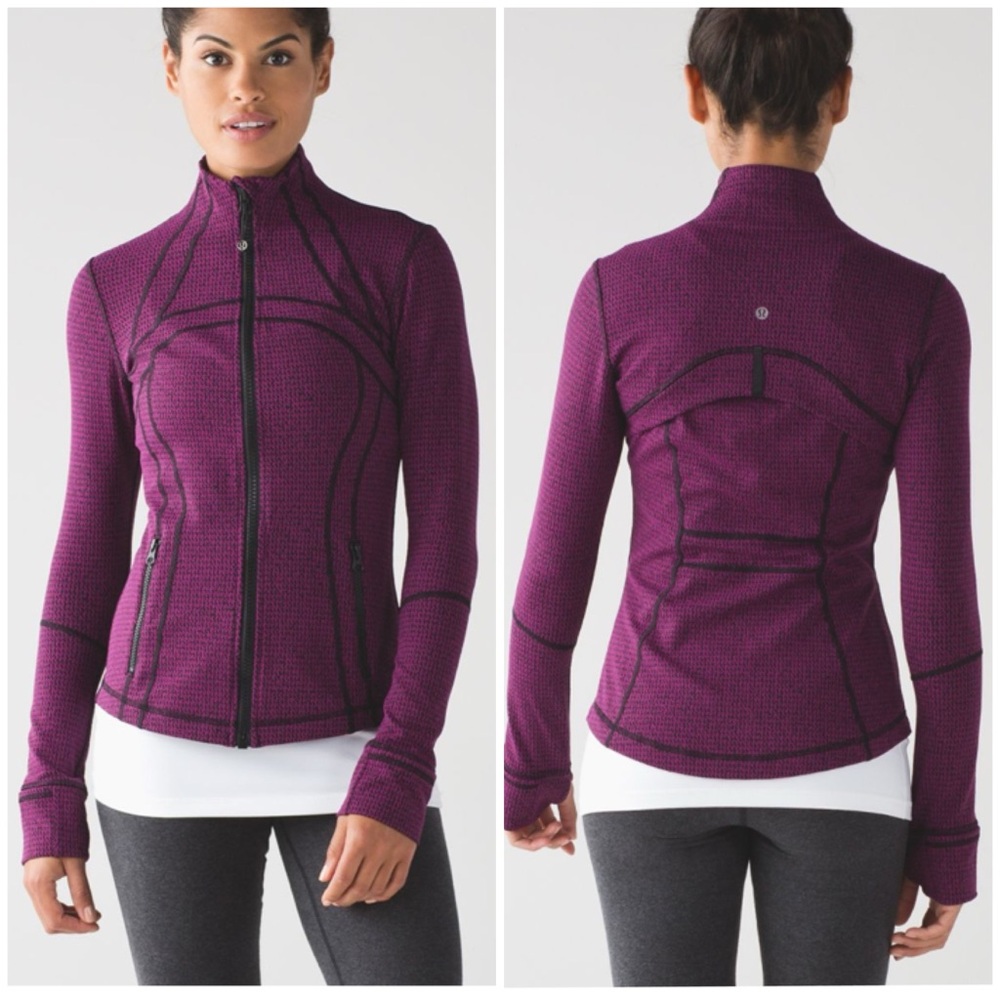 Lululemon Define Jacket in Teeny Tooth Deep Fuchsia Black [B41]